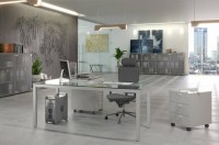 Nueva serie de muebles de oficina en cristal.