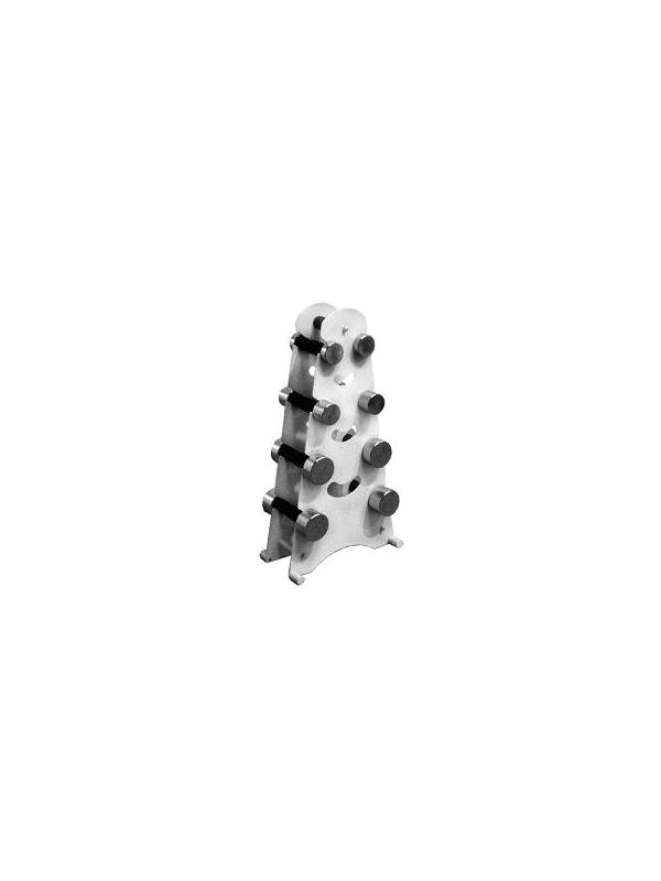 Soporte y juego de mancuernas
