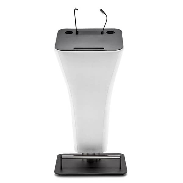Atril para conferencias de dise�o, cuerpo tapizado.