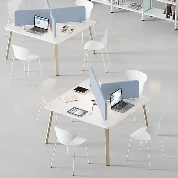 Mesa polivalentes para bibliotecas con separadores 