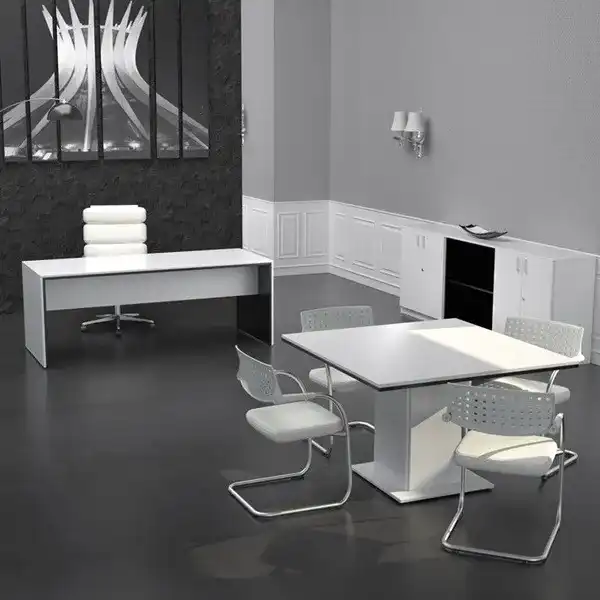 Mobiliario de dise�o mesas blanca y negra