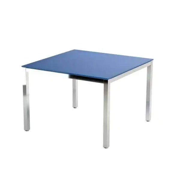 Mesa de cristal para reuniones amplia de pata abierta ( cuatro patas).