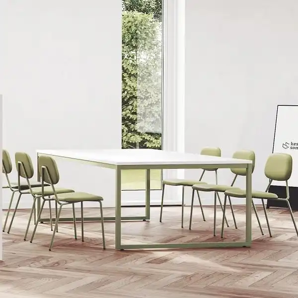 Mesa de Reuni�n con estructura en color verde