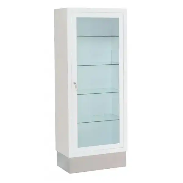 Vitrina para antequir�fano estrecha con puertas de cristal.
