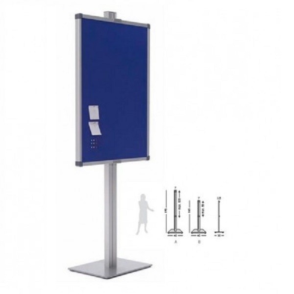 Expositor con soporte de aluminio para tableros, pizarras, expositores, etc