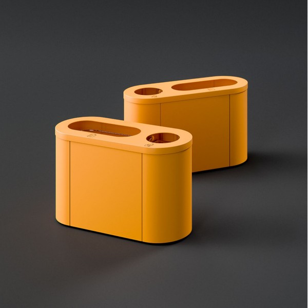 Papelera de dos residuos para coliving y apartamentos 26 L
