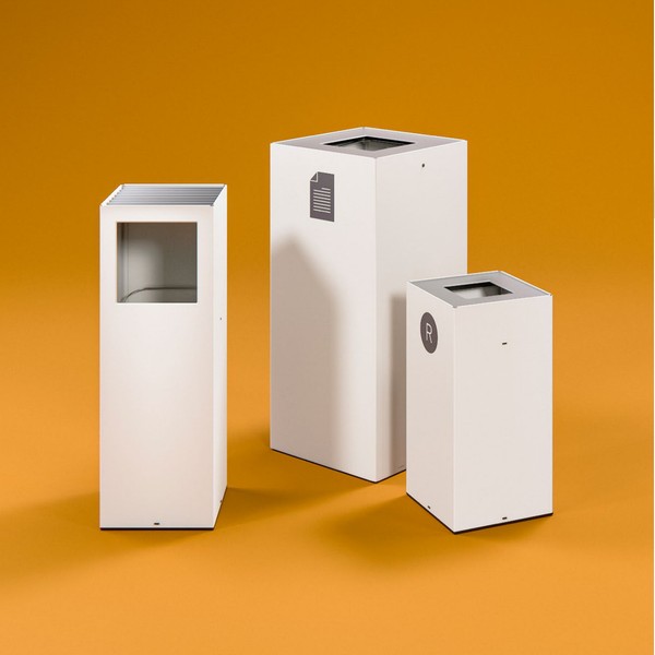 Papelera met�lica para vest�bulos y oficinas de 20 a 90 L